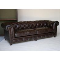 Cigar Leather Chesterfield Sofa