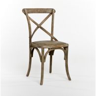 Limed Gray Oak French Cafe Chair