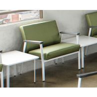 Green Bariatric Waiting Room Chair w/ White Frame