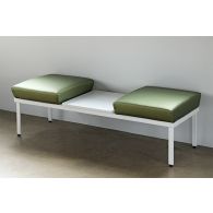 Green Double Seat Waiting Room Bench W/ Table