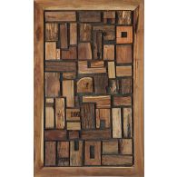 Abstract Reclaimed Wood Wall Art 30W x 48H