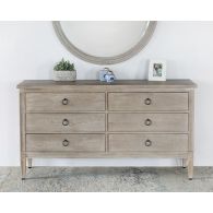 Washed Elm Dresser With 6 Drawers