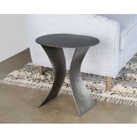 Element Etched Iron End Table