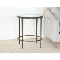 Roundabout End Table in Antique Pewter