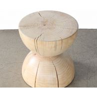 Natural Pine Hourglass End Table