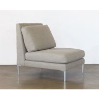 Armless Lounge Chair In Fawn