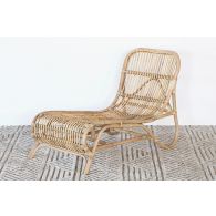 Natural Rattan Lounge Chair 
