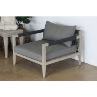 Charcoal & Grey Outdoor Lounge Chair