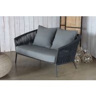 Charcoal Outdoor Loveseat