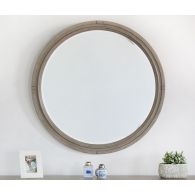 Soft Greywash Wood Mirror