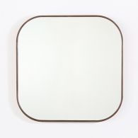 Small Square Mirror With Spiced Oak Frame