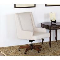 Fawn Linen Desk Chair 