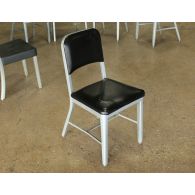 Black Vinyl Steelcase Side Chairs