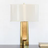Brushed Brass On Brass Table Lamp