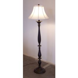 Turned Wood Floor Lamp