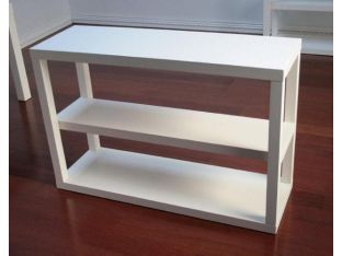 Parsons White Low Bookcase