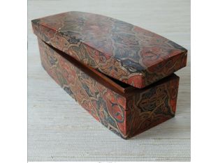 Hand-Painted Mango Wood Covered Box