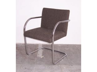Gray Wool Brno Arm Chair