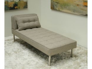 Light Gray Tweed Sectional Armless Chaise
