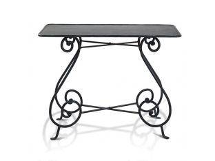 Scrolled Iron Console Table