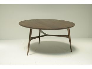 Danish Modern Style Walnut Round Coffee Table
