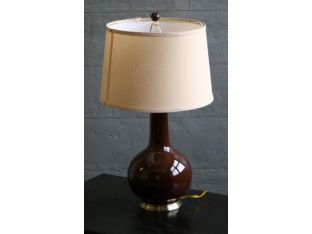 Chocolate Brown Porcelain Table Lamp