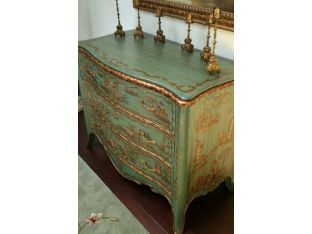 Green Chinoiserie Chest Of Drawers