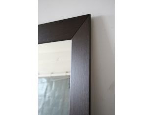 Dark Wood Leaning Floor Mirror
