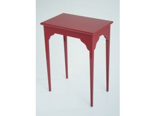 Chelsea Textiles Gustavian Side Table With Curved Sides in Crimson Lacquer