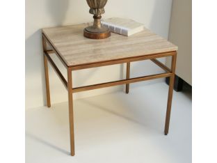 Mitchell Gold Van Dyke Stone Side Table