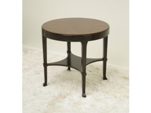Luxe Espresso End Table with Inlay Top