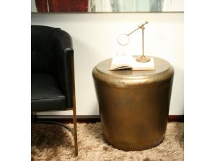 Brass Drum End Table