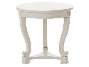 White Lacquered Cabriole Leg Entry Table