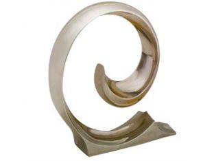 Curled Polished Nickel Figure - Cleared Décor