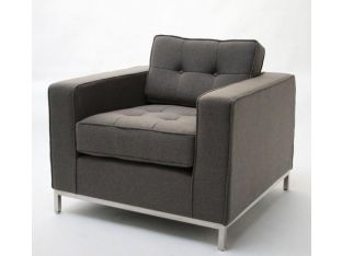 Gray Florence Knoll Style Club Chair