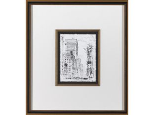 Pennell New York Etching IV 17.5W x 19.5H