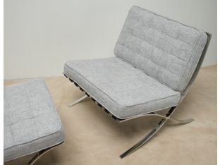 Barcelona Style Chair with Ottoman