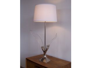 Lucite Petal Table Lamp