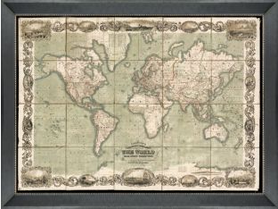 Oversized World Map 80W x 60H