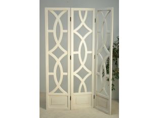 White Cut Out Hollywood Regency Style Screen