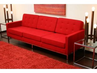 Red Florence Knoll Style Sofa