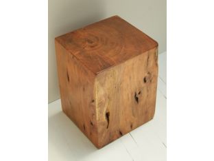 Square Solid Wood Stool or End Table