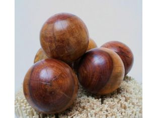 Set of 6 6-inch Wood Balls