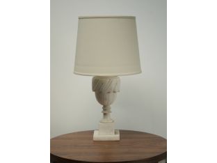 Alabaster Balustrade Column Table Lamp