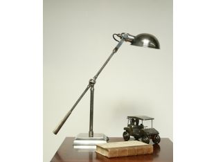 Swing Arm Antique Silver Desk Lamp