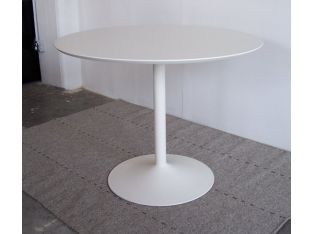 Modern White Pedestal Dining Table