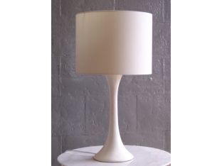 White Sculpted Table Lamp