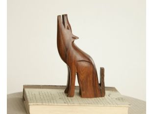 Carved Wood Wolf