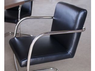 Mitchell Gold Hugo Arm Chair in Black Leather