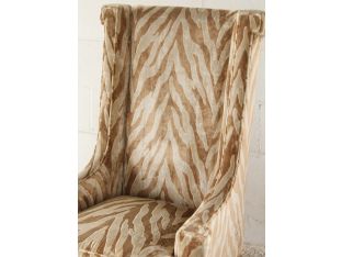 Tawny Zebra Velvet Arm Chair